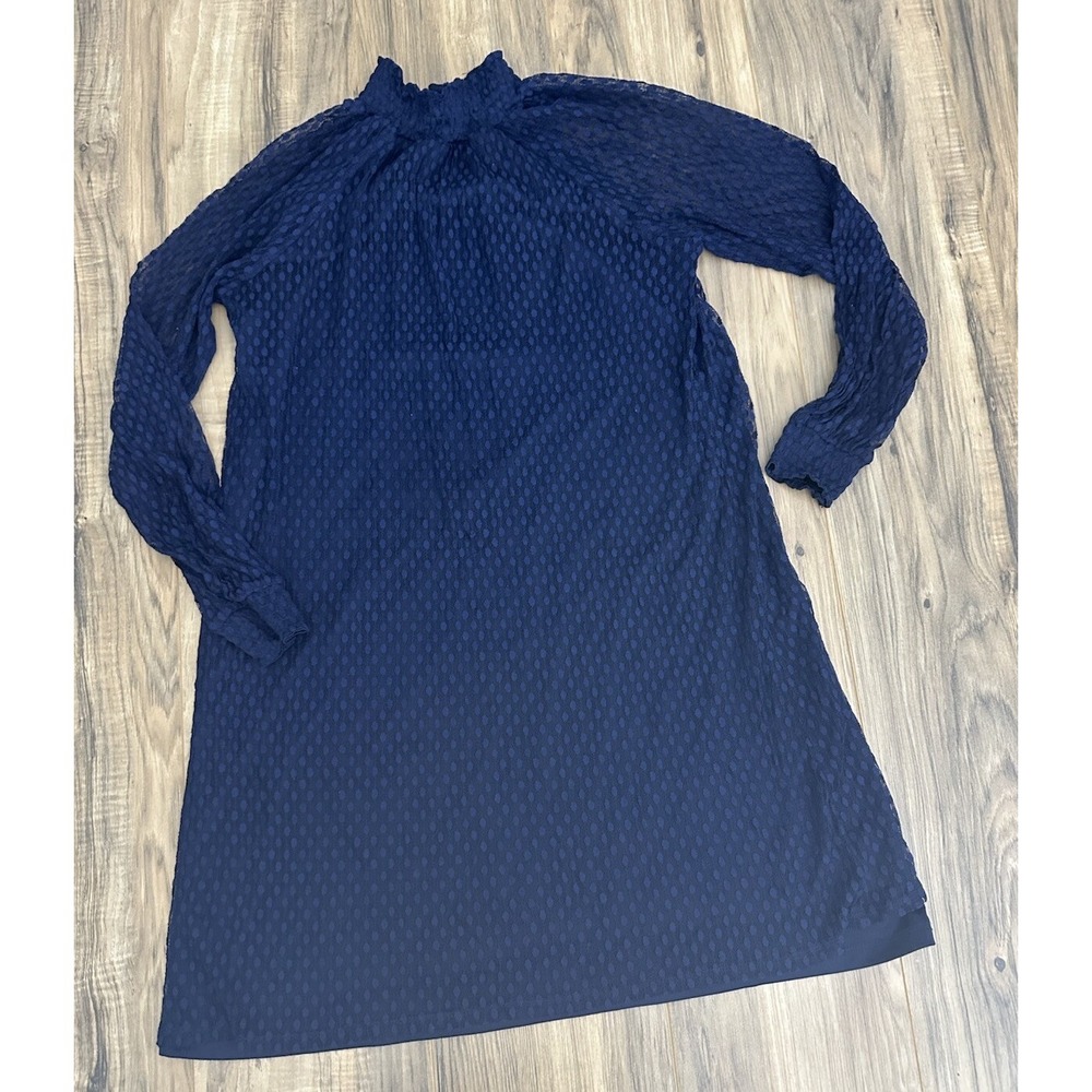 Niña Leonard Women's Mesh Dress‎ Size Large Navy Blue